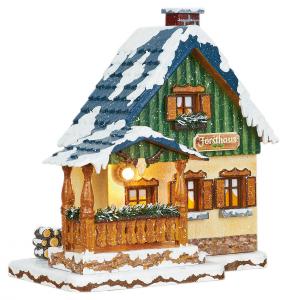 Original Hubrig Winterhaus Forsthaus elektrisch beleuchtet